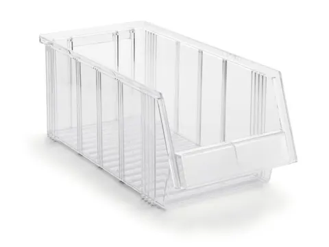 Transparante Zichtbakken Hxbxd 156x186x400mm Polystyreen Grijpopening