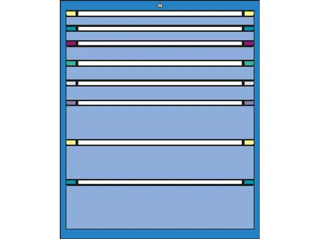 ladekast HxBxD 1200x805x695mm 8laden slot RAL7035 front RAL7035