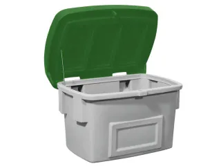 strooigoedbak,200l,HxBxD 665x975x705mm,PE,grijs,deksel groen - 1