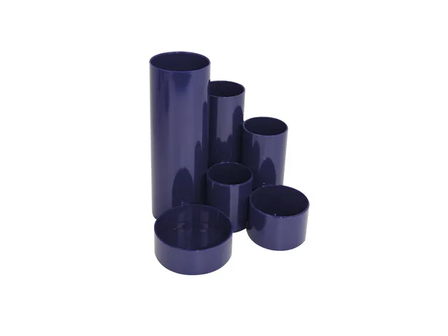 Pennenbak Westcott 6-vaks 12x13.5x15cm blauw