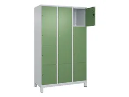 lockerkast,HxBxD 1950x1200x500mm,3x4vakken,vak B 400mm,cil.-slot