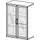 vitrinekast HxBxD 1150x800x430mm 2xhouten vloer 3 OH romp onyxgrijs