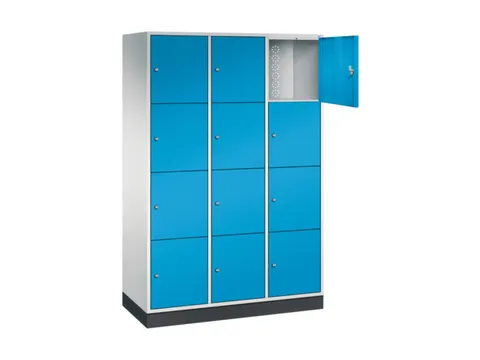 grootvolume-lockersysteem,RAL 7035/RAL 5012,HxBxD 1950x1220x500mm