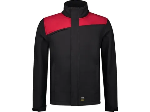 Tricorp Bicolor 402021 softshell, zwart/rood, maat 6XL, per stuk