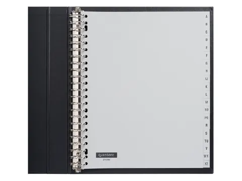 Tabbladen Quantore A4 23-gaats 20-delig met A-Z breed grijs PP