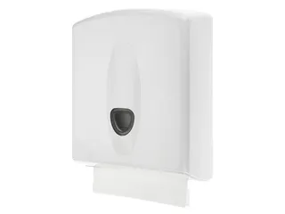 Handdoekdispenser Midi Kunststof Wit C-vouw Z-vouw - 1