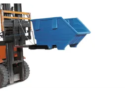 PE-kiepbak,HxLxB 790x1530x960mm,0,5m³,draagverm. 150kg,blauw,vorkkoke