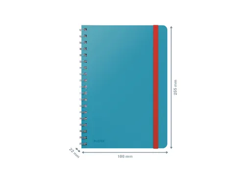 Notitieboek Leitz Cosy B5 lijn spiraal blauw
