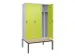 locker voor scheiding van kleding,HxBxD 2120x1200x815mm,3vak