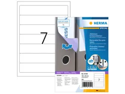 HERMA 10140 Rugetiket smal A4 192x38mm Verwijderbaar Wit 700 stuks