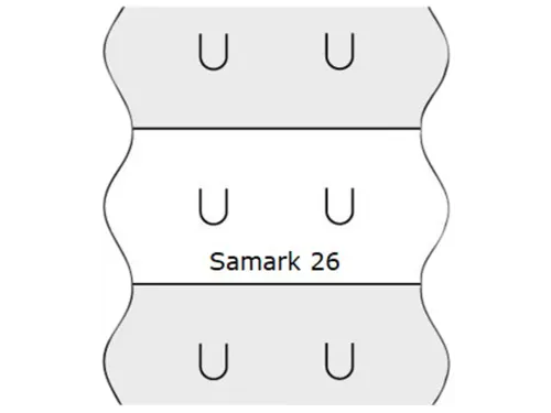 Prijsetiket 12x26mm Sato Samark afneembaar wit
