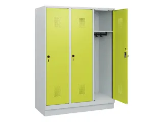 schoollocker,HxBxD 1630x1200x500mm,3vak,vak B 400mm,draaigrendel - 1