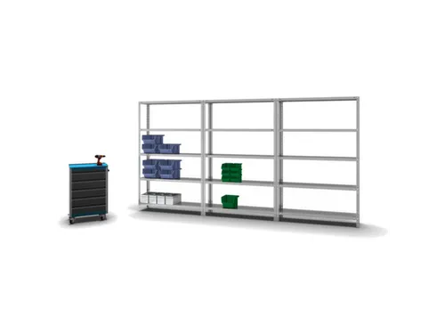 magazijnstelling,grondveld,HxBxD 2000x1300x300mm,vaklast 350kg