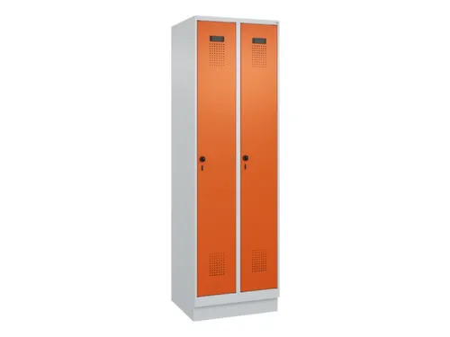 locker,HxBxD 1950x600x500mm,2vak,vak B 300mm,draaigrendel,sokkel
