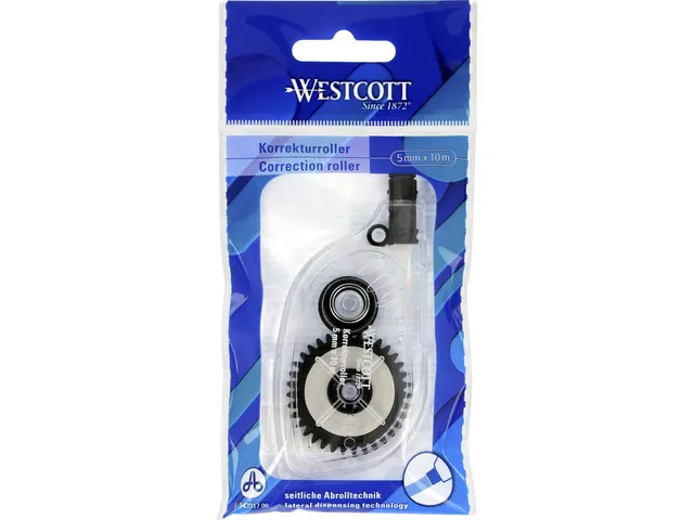 Correctieroller Westcott zijwaarts 5mmx10m PET tape