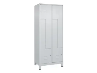 Z-garderobekast,HxBxD 1950x800x500mm,vak B 200/400mm,cil.-slot,voeten - 1