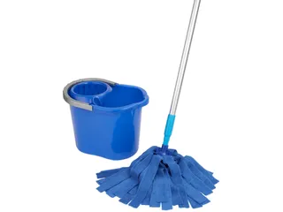 Vikan Microfibre draadmop microvezel stroken schroefdraad Blauw - 3