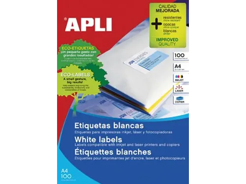 Apli Witte Etiketten 105x74mm