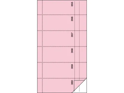 Bonboekje Sigel zelfdoorschrijvend 10,5x20cm 360 nrs roze
