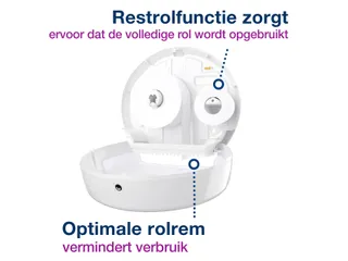 Tork 555000 T2 Mini Jumbo Toiletpapier Dispenser Elevation Wit - 4