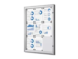 Vitrinebord Quantore luxe 9x A4 zilver
