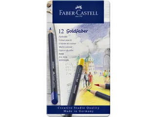 Kleurpotloden Faber-Castell Goldfaber assorti blik à 12 stuks - 1