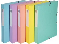Aquarel elastobox uit glanskarton A4+ 4 cm assorti