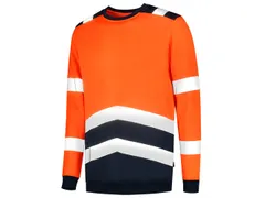 Tricorp 303004 sweater, fluo oranje/inktblauw, maat 4XL, per stuk