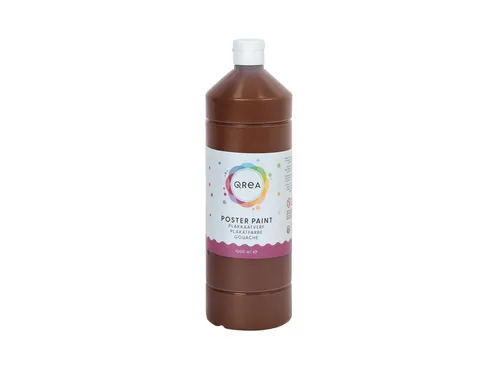 Plakkaatverf Qrea donkerbruin 1000ml