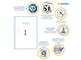 HERMA 4458 Premium etiketten A4 200x297mm Wit 100 stuks - 3
