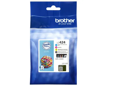 Brother LC-424 Inktcartridges Zwart + 3 Kleuren