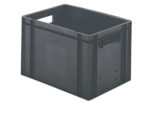 Euronorm-stapelbak 24l 270x400x300mm Wanden/bodem Gesloten Grijs