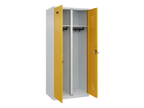 locker voor scheiding van kleding,HxBxD 1850x800x500mm,2vak