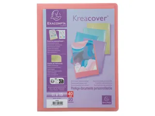 Showalbum 20 tassen 11x15cm in polypropyleen Kreacover Pastel Assorti - 13