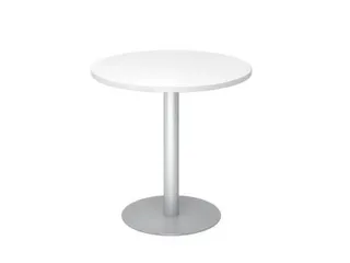 vergadertafel,HxØ 745x800mm,rond,schotelvoet zilverkleurig,ronde buis - 2