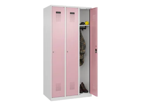 locker,HxBxD 1850x900x500mm,3vak,vak B 300mm,cil.-slot,staand op vloer