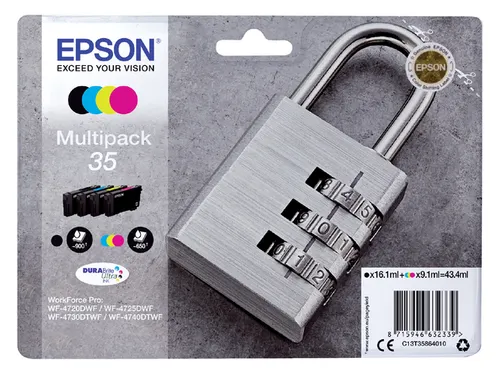 Epson 35 T3586 Inktcartridges Zwart + 3 Kleuren