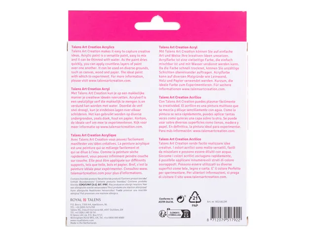 Acrylverf Talens Art Creation 12ml set à 12 kleuren