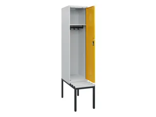 locker met bank,HxBxD 1950x400x815mm,1vak,vak B 400mm,cilinderslot - 1