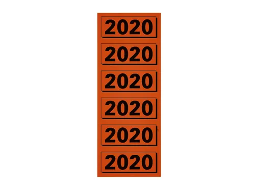 Rugetiket Elba 2020 57x25mm rood 120 stuks
