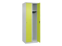 locker,HxBxD 1850x600x500mm,2vak,vak B 300mm,cil.-slot,staand op vloer