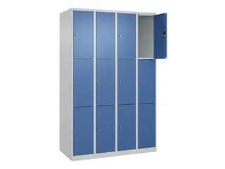 lockerkast,HxBxD 1850x1200x500mm,4x3vakken,vak B 300mm,cil.-slot - 1
