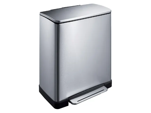 Afvalbak Pedaalemmer Rechthoekig 50 Liter Mat Rvs