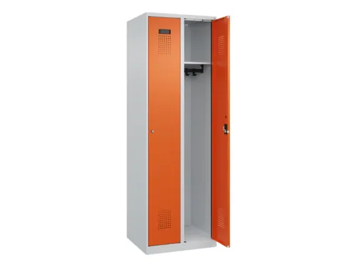 locker,HxBxD 1850x600x500mm,2vak,vak B 300mm,cil.-slot,staand op vloer