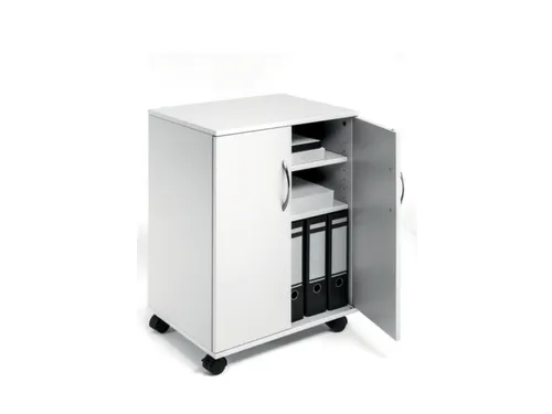 bijzetkast,HxBxD 748x528x400mm,wit,2niveaus,1 OH