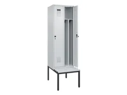 locker met bank,voor scheiding van kleding,HxBxD 2120x600x815mm,2vak