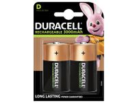 Batterij oplaadbaar Duracell 2xD 3000mAh Plus