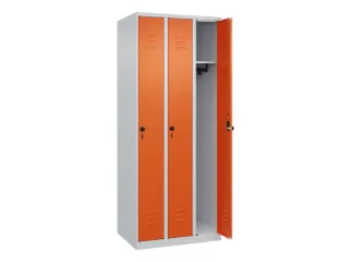 locker,HxBxD 1850x750x500mm,3vak,vak B 250mm,draaigrendel - 2