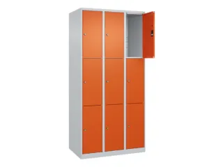 lockerkast,HxBxD 1850x900x500mm,3x3vakken,vak B 300mm,cil.-slot - 1