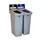 Slim Jim Recyclingstation 2-stroom NL deksel gesloten (zwart)/flessen